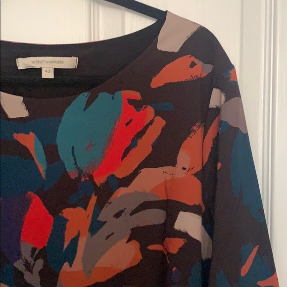 Picasso Bell Sleeve Dress Floral - Picture 3 of 3